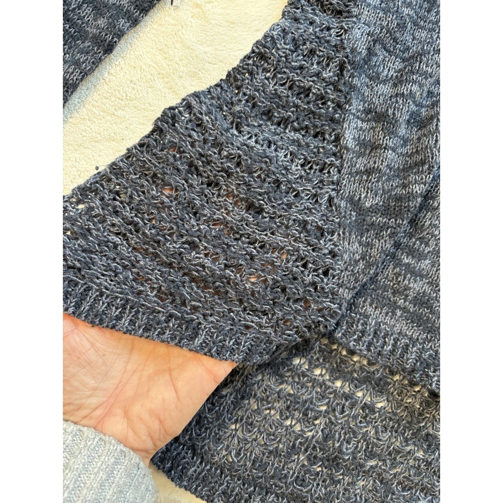 Hollister Navy‎ Blue Knit Sweater Women's Medium Long Sleeve Lightweight - Picture 4 of 12